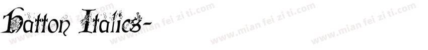 Hatton Italics字体转换